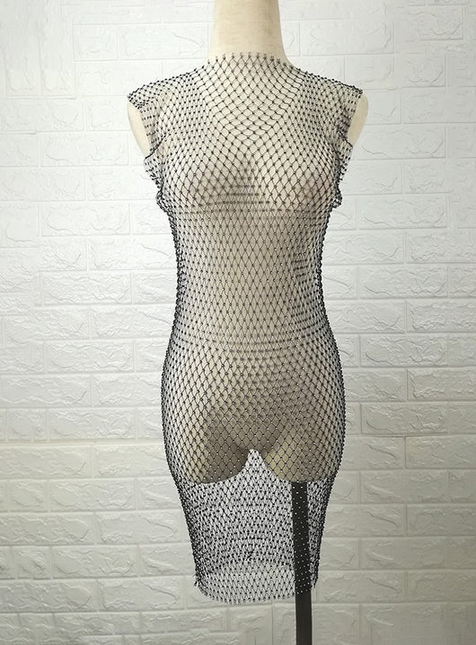 Traje de Baño Brillante con Diseño de Red de Pesca Tejida a Mano - Image 16