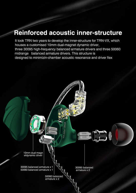 Audífonos In-Ear Híbridos 1DD+6BA con Sonido Premium - Image 11