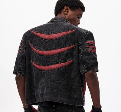 Chaqueta Denim Patchwork Estéreo - Image 5