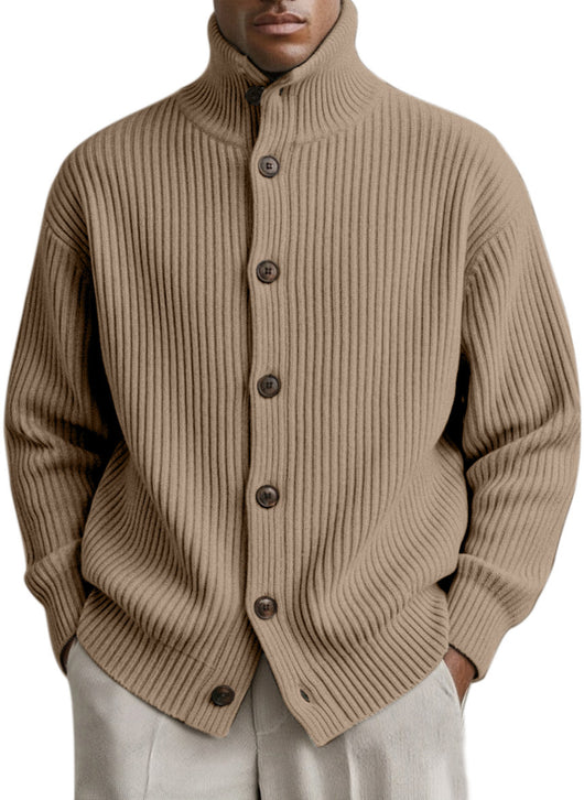 Cardigan Cuello Alto Tejido para Hombre - Image 22