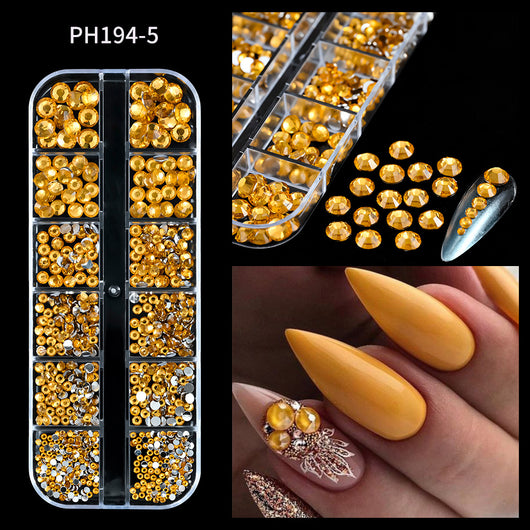 Uñas Decorativas Cuadradas con Cristales Brillantes - Image 10