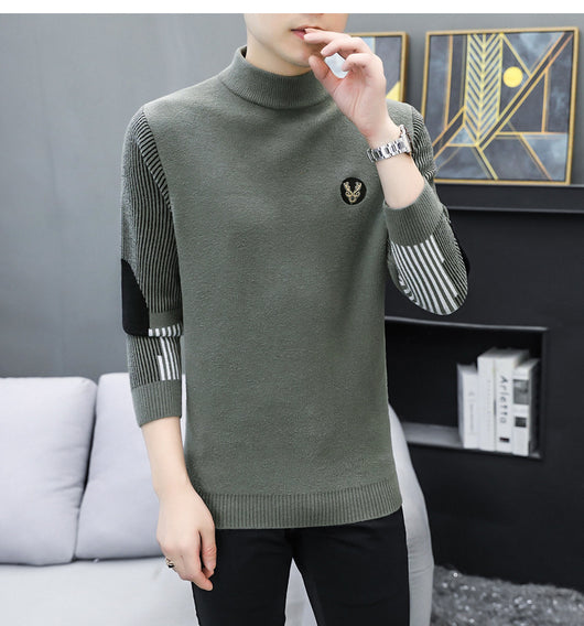 Suéter Tejido Grueso para Hombre con Cuello Medio Alto - Image 16