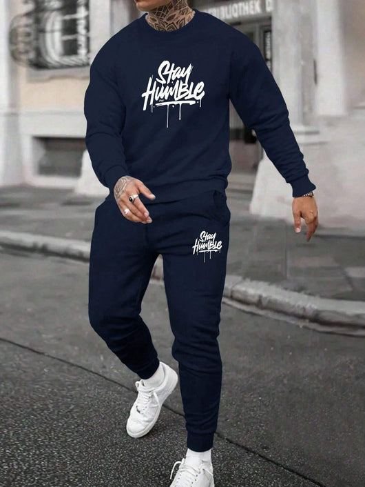 Conjunto de Sudadera Estampada y Pantalón de Fleece Casual - Image 9