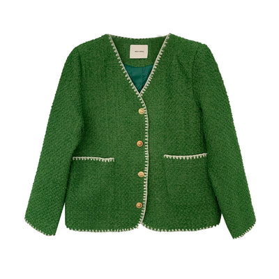 Chaqueta Entallada de Cuello V y Manga Larga con Acabado Elegante - Image 3