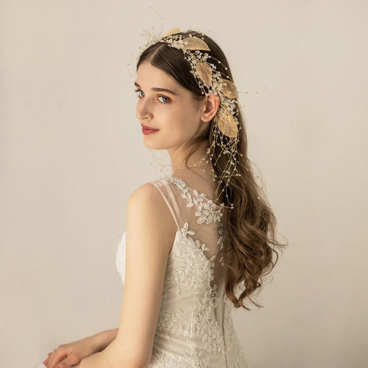 Diadema de Cristal Hoja Industrial Elegante - Image 2