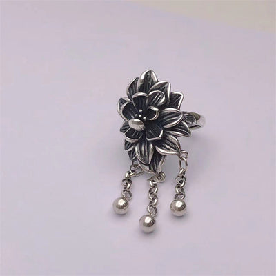 Anillo Floral Retro Tridimensional con Borla - Image 14
