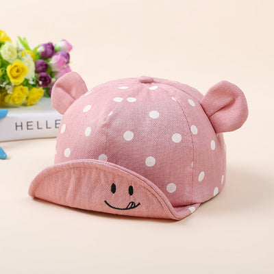 Gorro de Algodón para Bebé con Orejas y Lunares - Protección Solar - Image 7