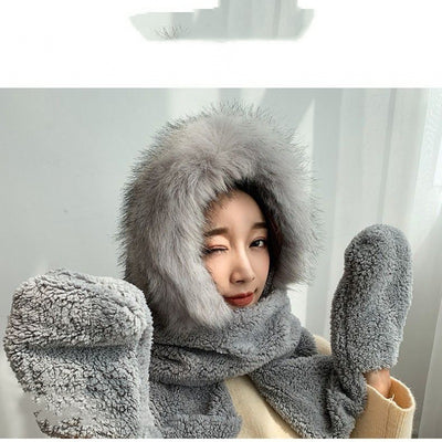 Conjunto Invernal 3 en 1: Gorro, Bufanda y Guantes en Lana de Cordero - Image 4