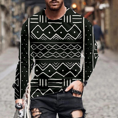 Suéter Pullover con Estampado Geométrico 3D en Colores Digitales - Image 16