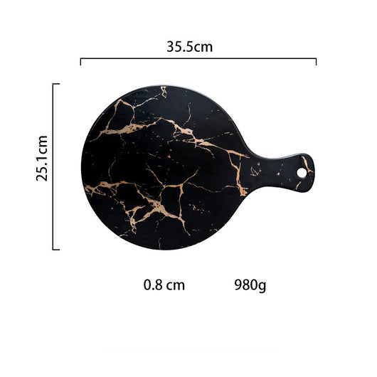 Bandeja de Cerámica Irregular Mármol y Oro - Lujo Minimalista - Image 14