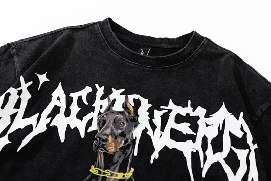 Camiseta Estampada Doberman Pinscher con Letras - Manga Corta - Image 15