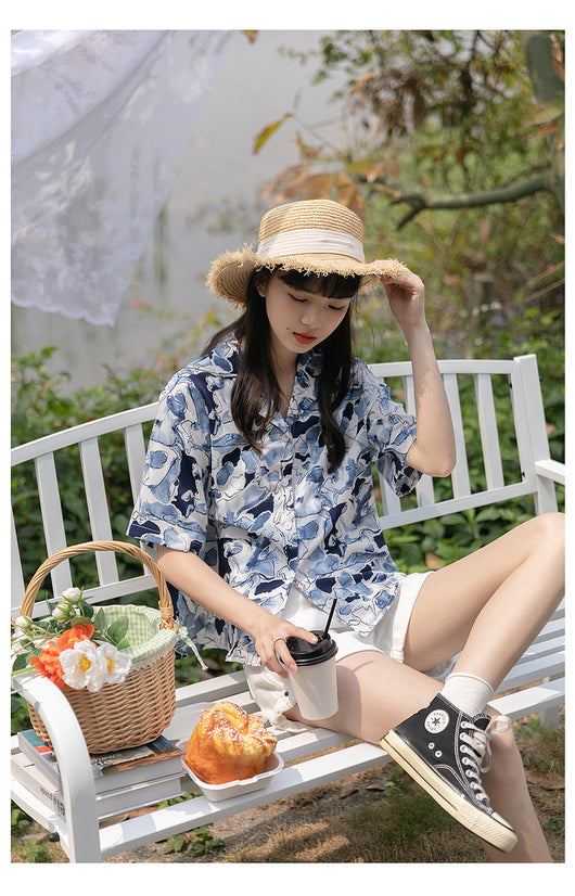 Blusa Suelta de Chifón para Verano con Protección Solar - Image 2