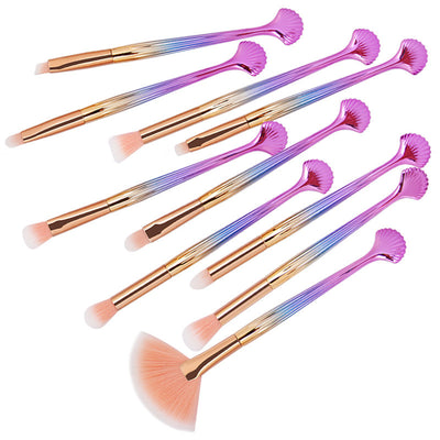 Set de Brochas de Maquillaje Shell - Cerdas Púrpura - Image 3