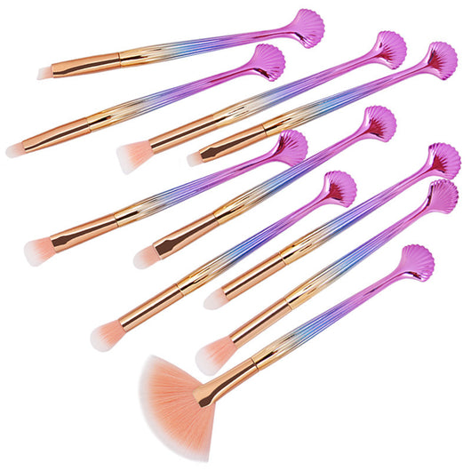 Set de Brochas de Maquillaje Shell - Cerdas Púrpura - Image 3