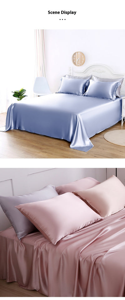 Sábanas de Seda 100% Pura - Diseño Minimalista Moderno para Verano - Image 16
