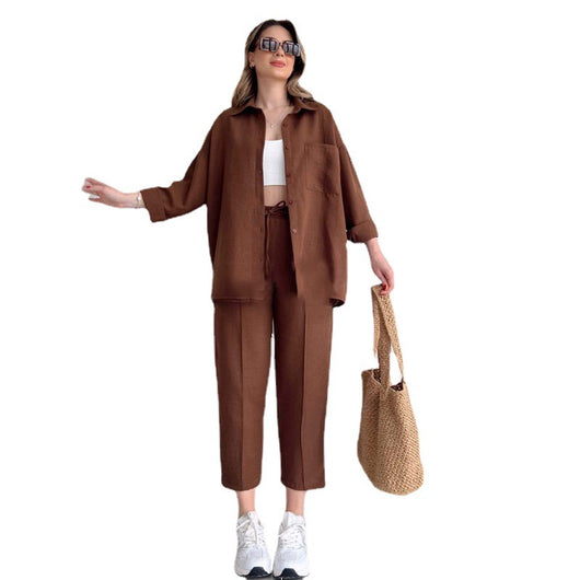 Conjunto Deportivo Mujer: Blusa Suelta Cropped + Pantalón Harem - Image 10