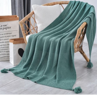 Manta Tejida Estilo Nórdico con Borlas - Confort Casual - Image 8