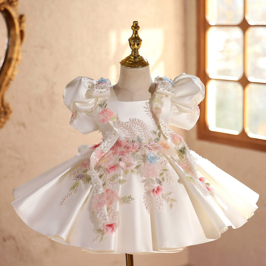 Vestido de Dama de Honor Infantil Elegante y Esponjoso - Image 8