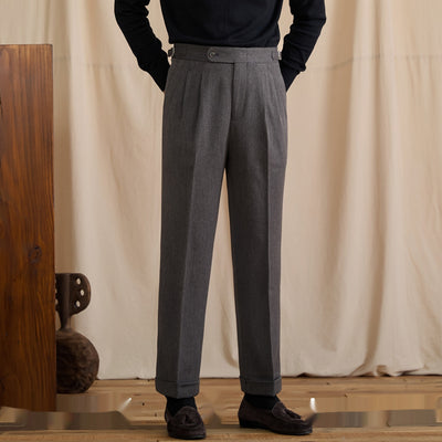 Pantalones Rectos Italianos de Cintura Alta - Estilo Casual Versátil - Image 2