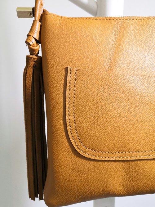 Bolso Bandolera Vintage con Fleece y Flecos Florales - Image 19