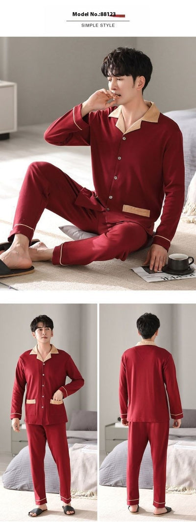 Pijama Hombre Algodón Ligero - Conjunto Cómodo para Casa Otoño Invierno - Image 28