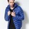Chaqueta Acolchada Ligera con Capucha y Detalles a Rayas