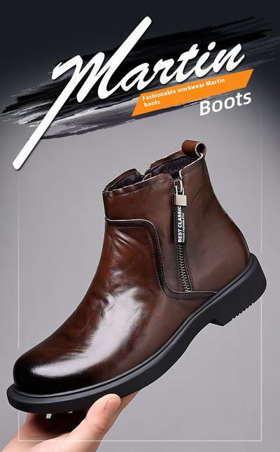 Botas de Trabajo Estilo Británico Antideslizantes Transpirables para Hombre - Image 14