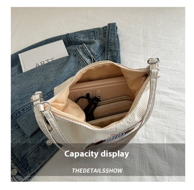 Bolso Tote Retro de Gran Capacidad para Mujer - Bolsa Casual de Hombro - Image 21