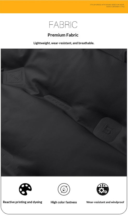 Abrigo Impermeable con Capucha para Hombre - Chaqueta de Plumón Invierno - Image 16