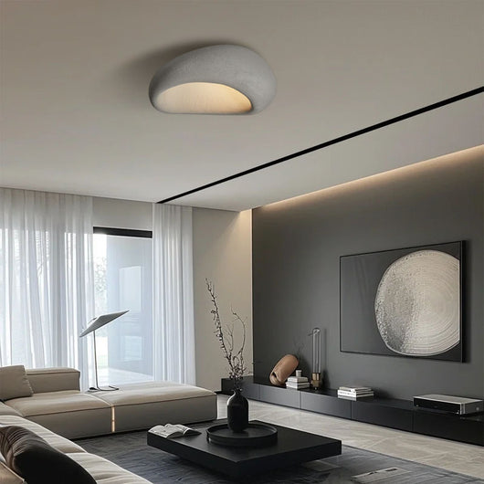 Lámpara de Techo Minimalista Japonesa Silenciosa Crema Moderna - Image 3