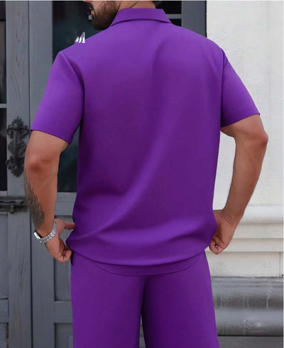 Conjunto de Camisa y Pantalones Cortos con Estampado en Solapa - Image 10