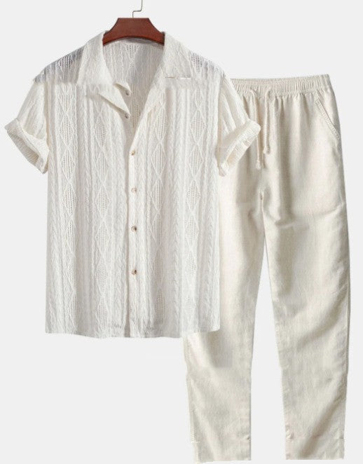 Traje Holgado de Manga Corta para Hombre - Image 3