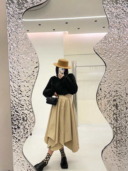 Falda Slim de Cintura Alta con Diseño Irregular - Image 12
