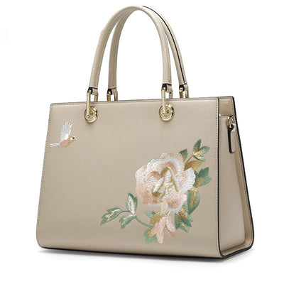 Bolso Portátil de Cuero Bordado para Mujer - Image 13