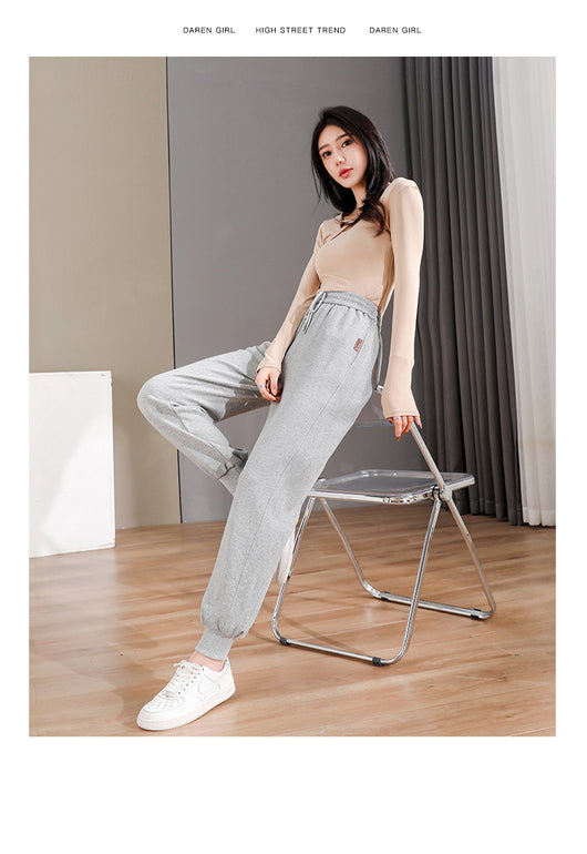 Pantalones Deportivos Sueltos Negros para Primavera y Otoño - Image 8