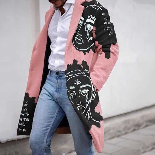 Chaqueta de Lana Tejida con Estampado y Mangas Largas - Image 4