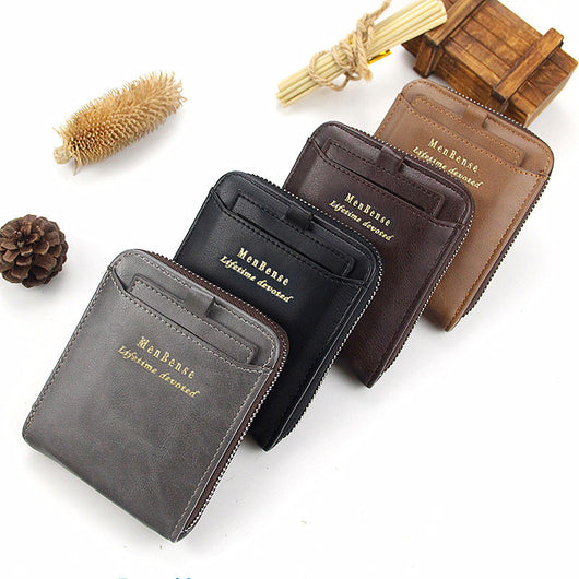 Billetera Compacta para Hombre con Múltiples Compartimentos y Cierre de Cremallera - Image 10