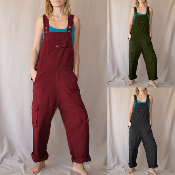 Overol Cargo Multibolsillos para Mujer - Estilo Casual