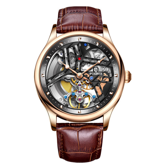 Reloj de Pulsera Automático con Movimiento Esqueleto Visible - Image 3