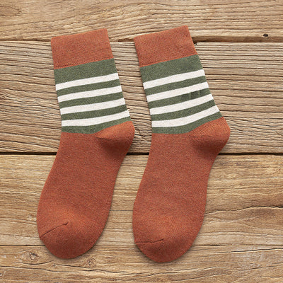 Calcetines de Lana Cálidos con Diseño Artístico - Tubo Alto Estudiante - Image 11