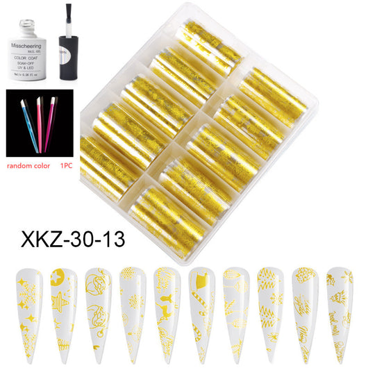 Set de 12 Láminas Decorativas para Uñas - Transferencias Nail Art - Image 73