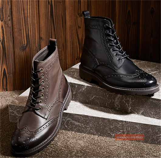 Botas Martin Casuales para Hombre - Tacón Bajo y Punta Redonda - Image 11