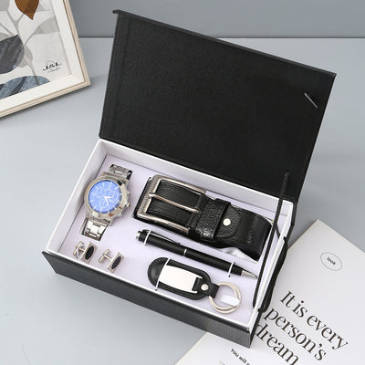 Set de Regalo Ejecutivo para Hombre: Reloj Cuarzo, Gafas de Sol, Bolígrafo y Llavero - Image 7