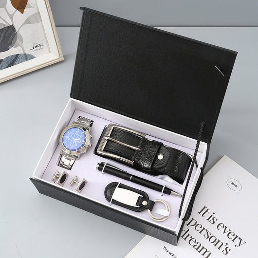 Set de Regalo Ejecutivo para Hombre: Reloj Cuarzo, Gafas de Sol, Bolígrafo y Llavero - Image 7