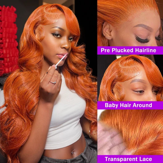Diadema de Cabello Rizado Ondulado Naranja - Extensión Capilar Voluminosa Tipo Real - Image 11