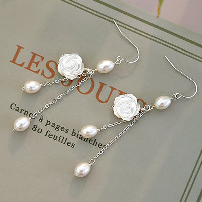 Aretes de Perla de Agua Dulce Camelia Elegantes - Image 9