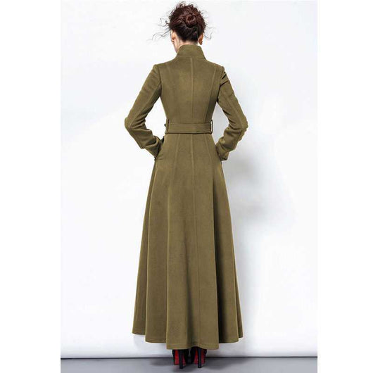 Abrigo Largo Ajustado de Lana Over-the-knee para Mujer - Image 6