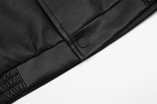 Chaqueta de Cuero Estilo Locomotora para Hombre - Traje de Carreras - Image 24