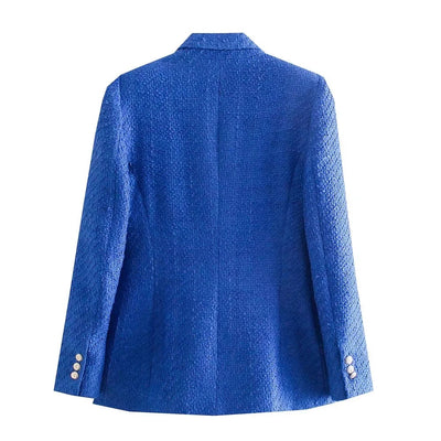 Blazer Doble Botonadura Estilo Europeo Casual para Mujer - Image 4