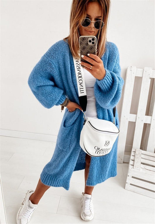 Cardigan Suelto de Punto para Mujer - Abrigo Tejido Otoño e Invierno - Image 9